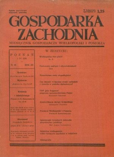 Gospodarka Zachodnia : miesięcznik gospodarczy Wielkopolski i Pomorza R. 3, nr 35 (1 kwietnia (1939)