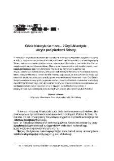 Gdzie historyk nie może&hellip;? Czyli Atlantyda ukryta pod piaskami Sahary
