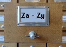 Katalog kartkowy Za- Zy