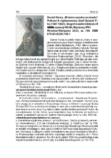 Daniel Koreś, &bdquo;W cieniu wyroku na miasto&rdquo;.Pułkownik dyplomowany J&oacute;zef Szostak Filip (1897-1984). Biografia szefa Oddziału III i szefa operacji KG AK, Wydawcy IPN i WBH, Wrocław-Warszawa 2023, ss. 768. ISBN978-83-8229-759-1