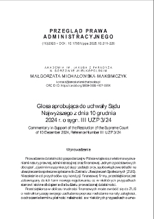 Glosa aprobująca do uchwały Sądu Najwyższego z dnia 10 grudnia 2024 r. o sygn. III UZP 3/24