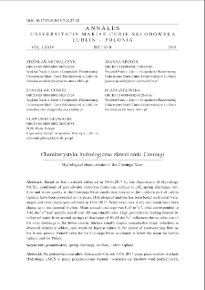 Charakterystyka hydrologiczna zlewni rzeki Ciemięgi