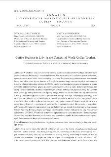Coffee Tourism in Lviv in the Сontext of World Сoffee Tourism