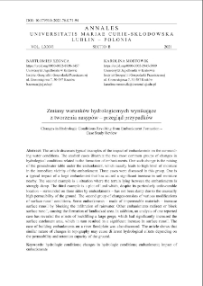 Zmiany warunk&oacute;w hydrologicznych wynikającez tworzenia nasyp&oacute;w &ndash; przegląd przypadk&oacute;w