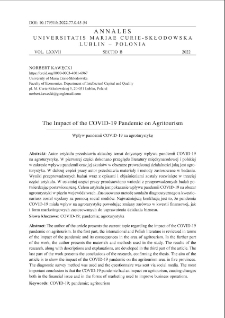 The impact of the COVID-19 pandemic on agritourism