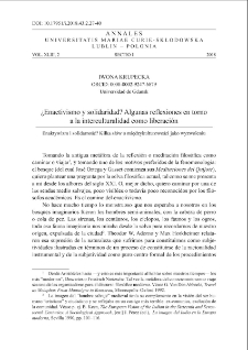 &iquest;Enactivismo y solidaridad? Algunas reflexiones en tornoa la interculturalidad como liberaci&oacute;n