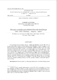Diecezja i archidiecezja lubelska Kościoła katolickiego 1805&ndash;2024. Struktury &ndash; miejsca &ndash; ludzie
