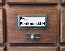 PH-PIATKOWSKI H. Katalog alfabetyczny