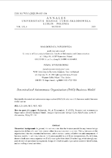 Decentralised autonomous organisation (DAO) business model
