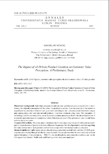 The impact of AI-driven product creation on customer value perception: a preliminary study