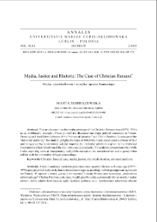 Media, justice and rhetoric: the case of Christian Ranucci