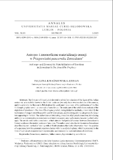 Antropo - i zoomorficzne materializacje emocjiw Przepowiedni pancernika Zerocalcare