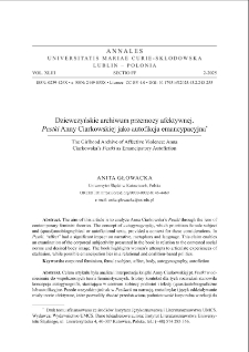 Dziewczyńskie archiwum przemocy afektywnej. Pestki Anny Ciarkowskiej jako autofikcja emancypacyjna
