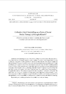 Collective grief storytelling as a form of social media therapy @GhenghisKhan01