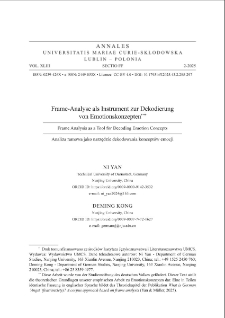 Frame - analyse als instrument zur dekodierung von emotionskonzepten
