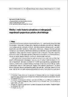 Wielka i mała historia utrwalona w inskrypcjach nagrobnych pogranicza polsko-ukraińskiego