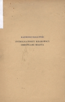 Introligatorzy krakowscy, obrońcami miasta