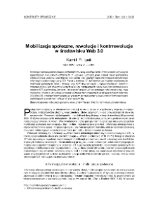 Mobilizacje społeczne, rewolucje i kontrrewolucje w środowisku Web 3.0