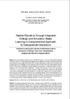 Teacher education through integrated dialogic and simulation-based learning: a comprehensive approachto interpersonal interactions