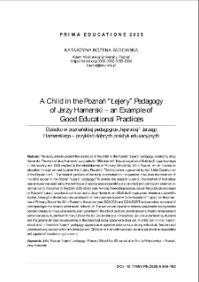 A child in the Poznań &ldquo;Łejery&rdquo; pedagogy of Jerzy Hamerski &ndash; an example of good educational practices