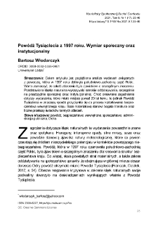 Pow&oacute;dź Tysiąclecia z 1997 roku. Wymiar społeczny oraz instytucjonalny