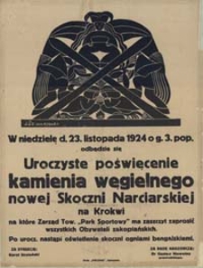Uroczyste poświęcenie kamienia węgielnego nowej Skoczni Narciarskiej na Krokwi [...]