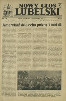 Nowy Głos Lubelski. R. 1, nr 146 (2 października 1940)