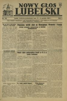 Nowy Głos Lubelski. R. 1, nr 209 (15-16 grudnia 1940)