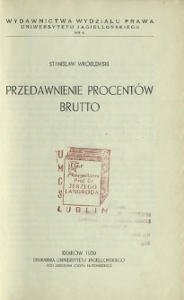 Przedawnienie procentów brutto