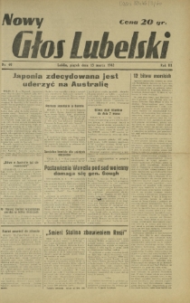 Nowy Głos Lubelski. R. 3, nr 60 (13 marca 1942)