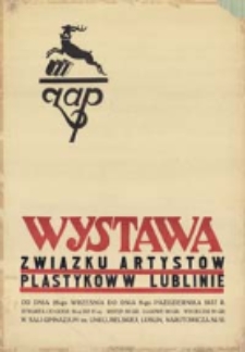 Wystawa Związku Artystów Plastyków w Lublinie [...] 1937 [...]