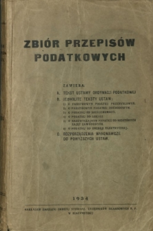 Zbiór przepisów podatkowych