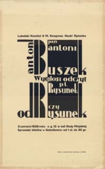 Pan Antoni Buszek wygłosi odczyt pt. Rysunek czy odRysunek