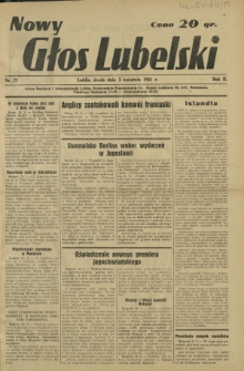 Nowy Głos Lubelski. R. 2, nr 77 (192 kwietnia 41)