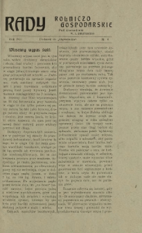 Rady Rolniczo-Gospodarskie : dodatek do "Ogrodnika" / pod red. W. J. Zielińskiego. 1927, nr 6