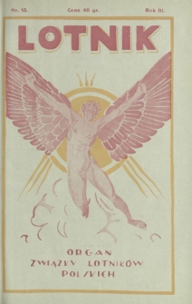 Lotnik : organ Związku Lotników Polskich. T. 3, nr 15=53 (24 kwietnia 1926)