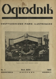 Ogrodnik : dwutygodniowe pismo ilustrowane. Skorowidz za rok 1936