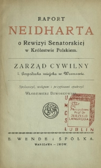 Raport Neidharta o Rewizyi Senatorskiej w Królestwie Polskiem : Zarząd Cywilny. 2, Teatry rządowe w Warszawie
