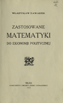 Zastosowanie matematyki do ekonomji politycznej